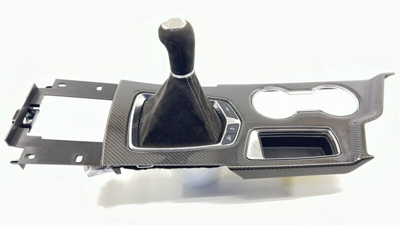 87828564 22-24 CADILLAC CT5 V BLACKWING MANUAL SHIFT BOOT SURROUND PANEL CARBON FIBER OEM