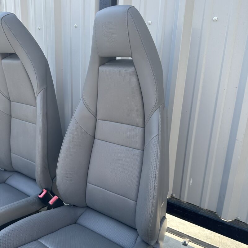 Does Not Apply 10-16 PORSCHE PANAMERA FRONT SEAT PAIR POWER MEMORY LEATHER PLATINUM GREY OEM