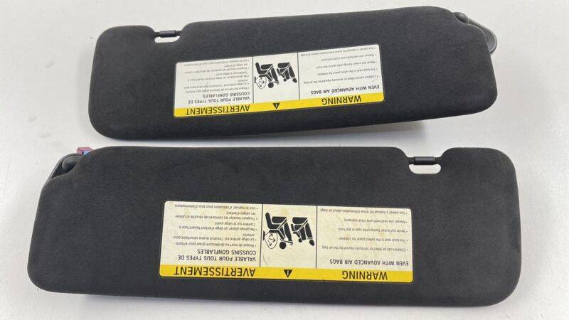 8052478 12-19 BMW M6 LEFT & RIGHT FRONT SUNVISOR SUN VISOR SHADE BLACK PAIR OEM