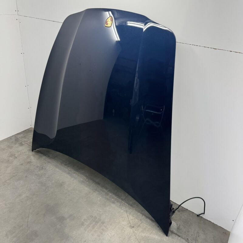 10-16 PORSCHE PANAMERA 970 HOOD PANEL COMPLETE W/ HINGES DARK BLUE METALLIC OEM