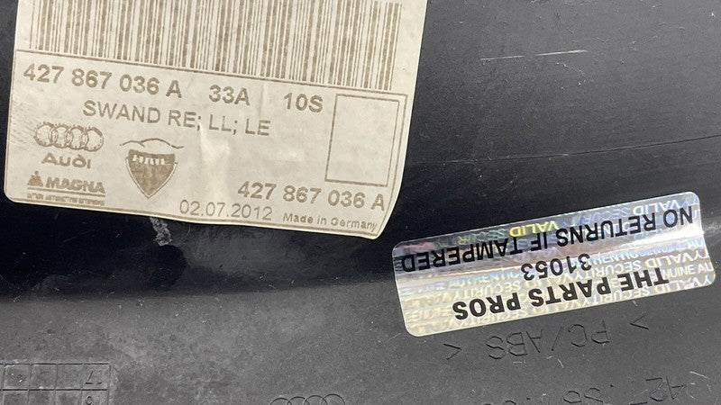 427 867 036 A 33A / 427867036A33A 11-15 AUDI R8 SPYDER PASSENGER RIGHT REAR INTERIOR COVER TRIM LEATHER OEM