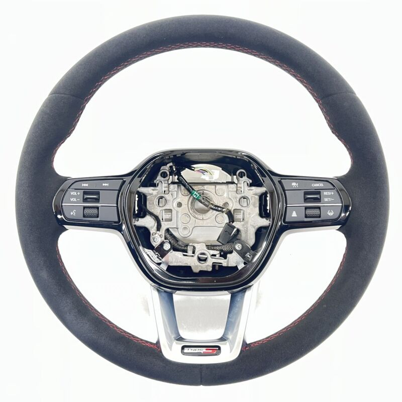 77901-T20-H020A / 77901 T20 H020A / 77901T20H020A 24-25 ACURA INTEGRA TYPE S STEERING WHEEL BLACK WITH RED STITCHING SUE