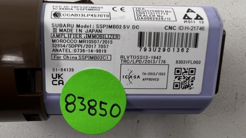 83031FL003 22-24 SUBARU WRX ENGINE IGNITION PUSH START STOP SWITCH BUTTON 83031FL003 OEM