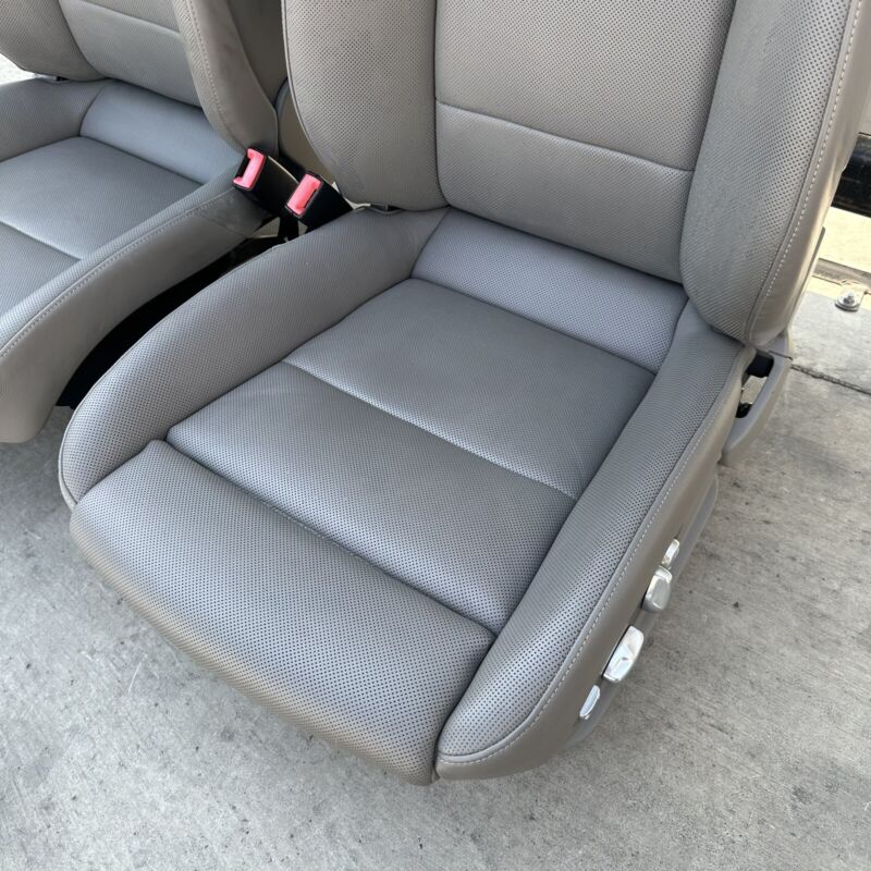 Does Not Apply 10-16 PORSCHE PANAMERA FRONT SEAT PAIR POWER MEMORY LEATHER PLATINUM GREY OEM
