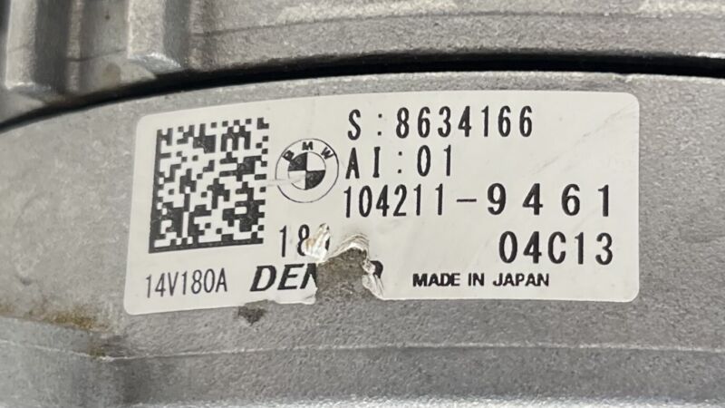 8634166 20-24 TOYOTA GR SUPRA 3.0L MOTOR ENGINE ALTERNATOR ASSEMBLY 38K MILE 8634166 OEM