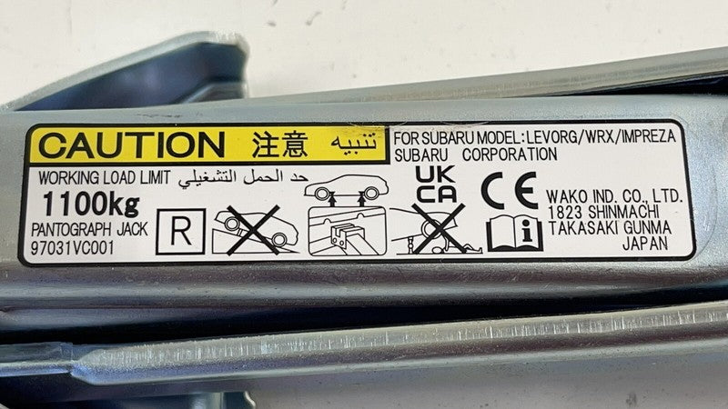 97031VC001 22-23 SUBARU WRX EMERGENCY SPARE TIRE WHEEL CAR JACK LIFT TOOL 97031VC001 OEM