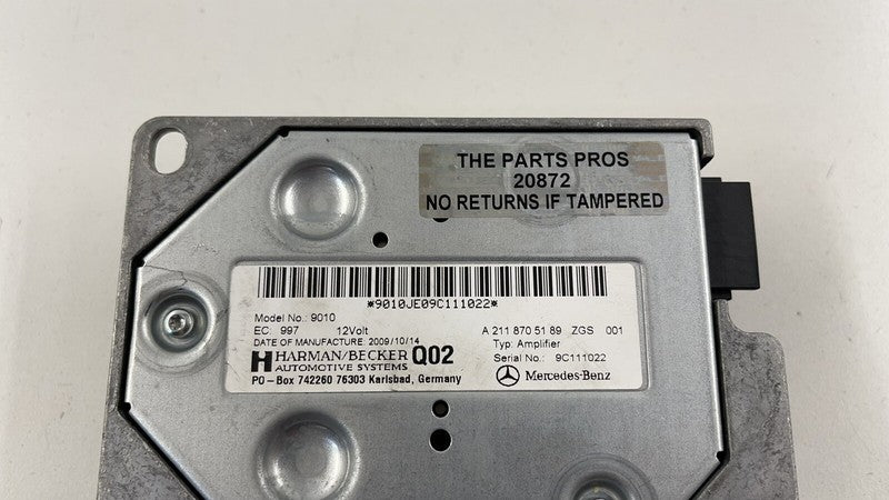 2118705189 / A2118705189 / A 211 870 51 89 5189 07-14 MERCEDES W212 W219 CLS E CLASS SUBWOOFER AMPLIFIER AMP HARMAN BECK