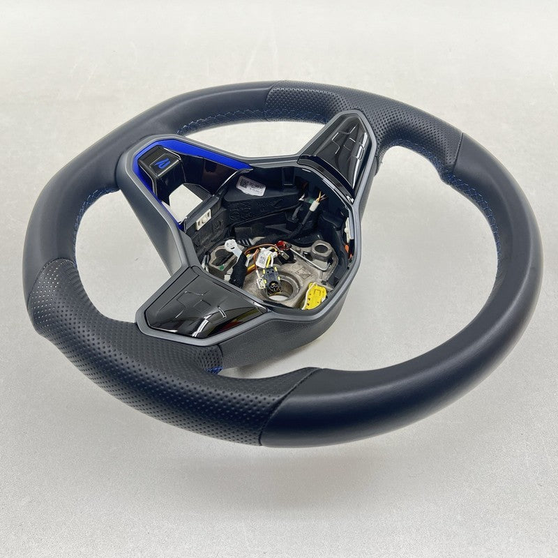 5H0-124-B / 5H0 124 B / 5H0124B 22-25 VOLKSWAGEN GOLF R DRIVER STEERING WHEEL LEATHER WITH BLUE STITCHING OEM