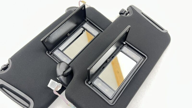 5PJ82DX9AC 15-23 DODGE CHARGER HELLCAT LEFT & RIGHT SUNVISOR SUN VISOR SHADE PAIR BLACK OEM