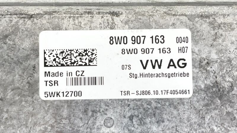 8W0 907 163 / 8W0907163 18-20 AUDI A5 S5 AWD DIFFERENTIAL TRANSFER CASE CONTROL MODULE 8W0907163 OEM