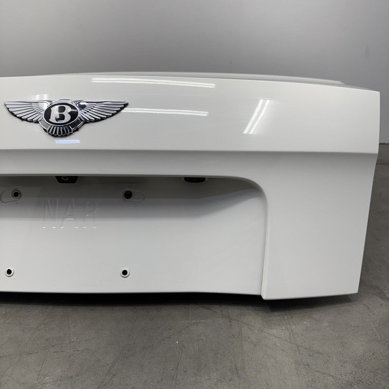 13-18 BENTLEY FLYING SPUR TRUNK LID REAR DECK COMPLETE WHITE OEM