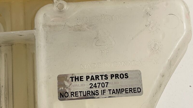 22948113 16-22 CHEVROLET CAMARO SS OVERFLOW COOLANT RESERVOIR TANK BOTTLE 22948113 OEM