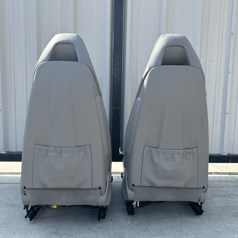 Does Not Apply 10-16 PORSCHE PANAMERA FRONT SEAT PAIR POWER MEMORY LEATHER PLATINUM GREY OEM