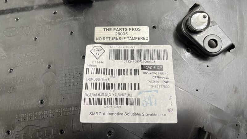 Does Not Apply 20-23 TOYOTA SUPRA LEFT FRONT DOOR PANEL INTERIOR TRIM W/ WINDOW SWITCH OEM