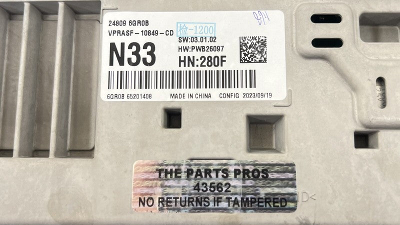 24809-6GR0B / 24809 6GR0B / 248096GR0B 24-25 NISSAN Z NISMO DIGITAL SPEEDOMETER INSTRUMENT CLUSTER 24809-6GR0B OEM