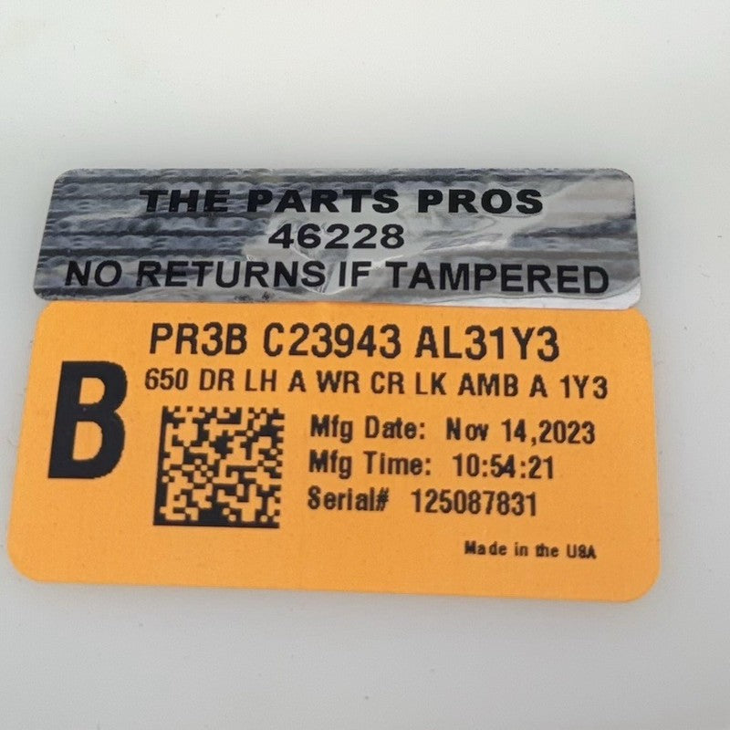 090494017 24-25 FORD MUSTANG GT DRIVER LEFT DOOR PANEL INTERIOR COVER TRIM LEATHER OEM