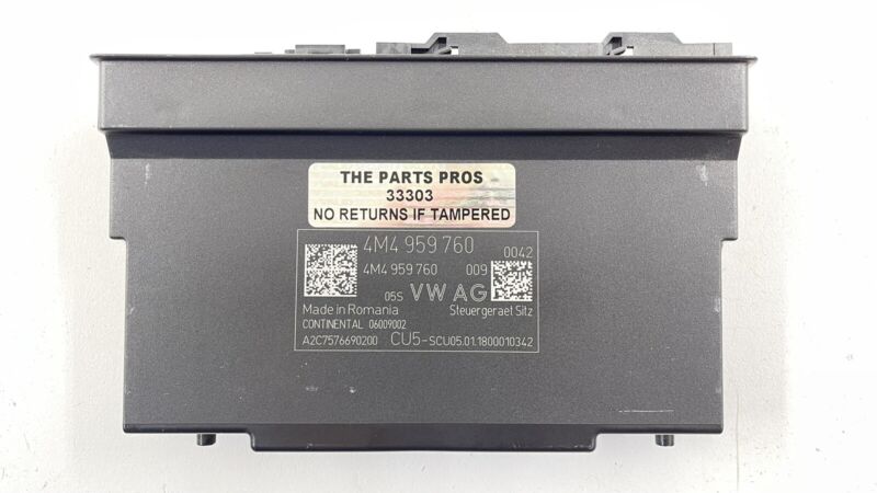 4M4 959 760 / 4M4959760 17-23 AUDI A4 S4 A5 S5 DRIVER LEFT FRONT SEAT CONTROL MODULE 4M4959760 OEM