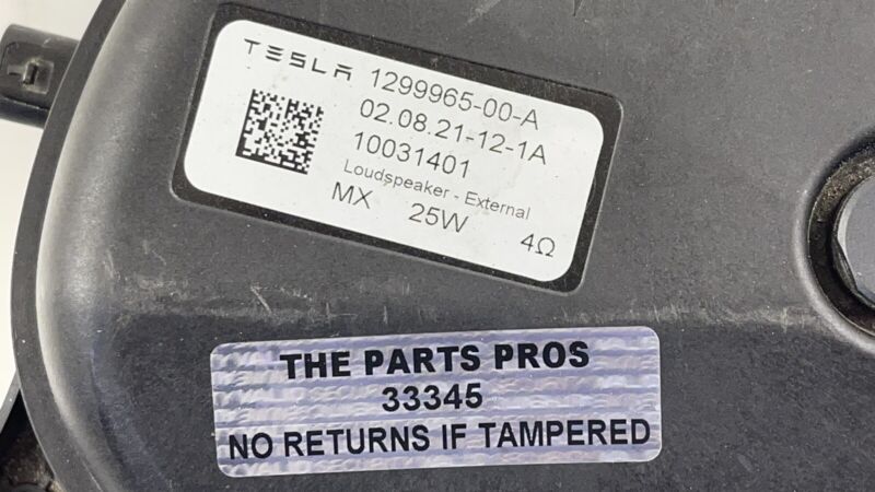 1299965-00-A / 1299965 00 A / 129996500A 17-23 TESLA MODEL 3 EXTERNAL LOUD SPEAKER PEDESTRIAN WARNING 1299965-00-A OEM
