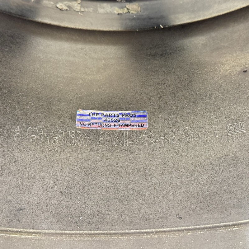 22798742 12-15 Chevrolet Camaro ZL1 Rear Wheel Rim W/ Tire 20x11 +43 Offset Factory OEM