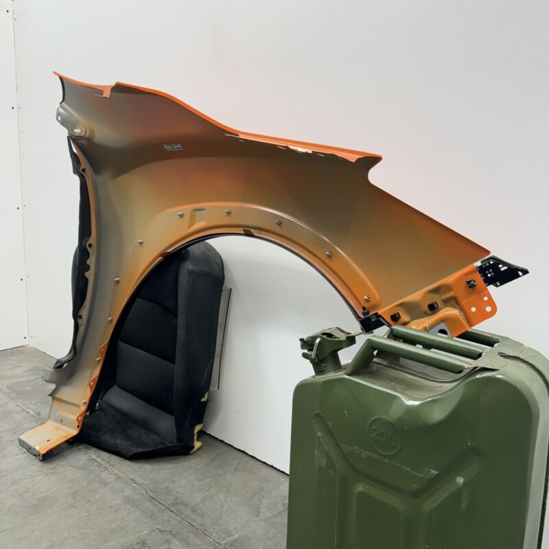 Does not apply 18-23 SUBARU CROSSTREK DRIVER LEFT FRONT FENDER PANEL WITH FLARE ORANGE OEM