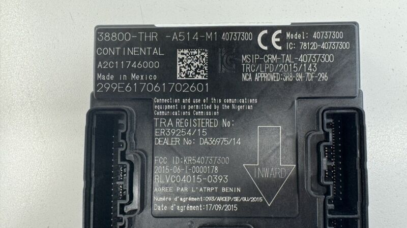38800-THR-A514-M1 / 38800 THR A514 M1 / 38800THRA514M1 18-19 HONDA ODYSSEY BODY CONTROL MODULE BCM 38800-THR-A51 OEM