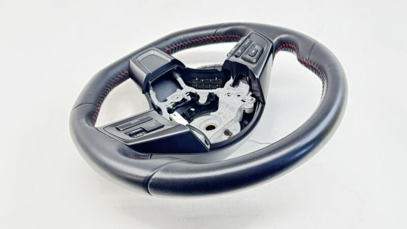 18-21 SUBARU WRX DRIVER STEERING WHEEL LEATHER BLACK OEM