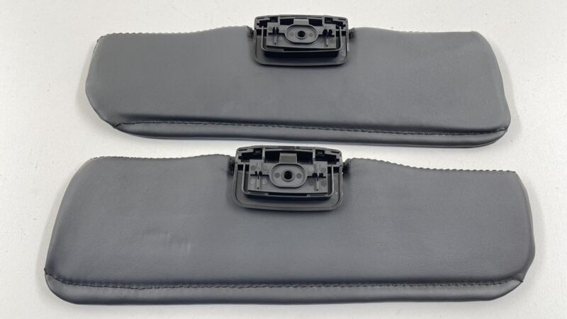 15-17 MCLAREN 650S SUNVISOR SUN VISOR SHADE PAIR LEATHER BLACK OEM
