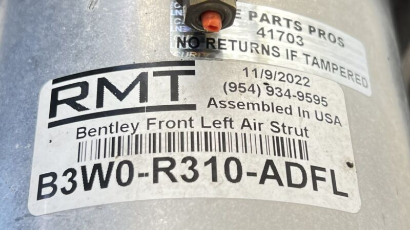 B3W0-R310-ADFL / B3W0 R310 ADFL / B3W0R310ADFL 13-18 BENTLEY FLYING SPUR DRIVER LEFT FRONT AIR SHOCK ABSORBER SUSPENSION