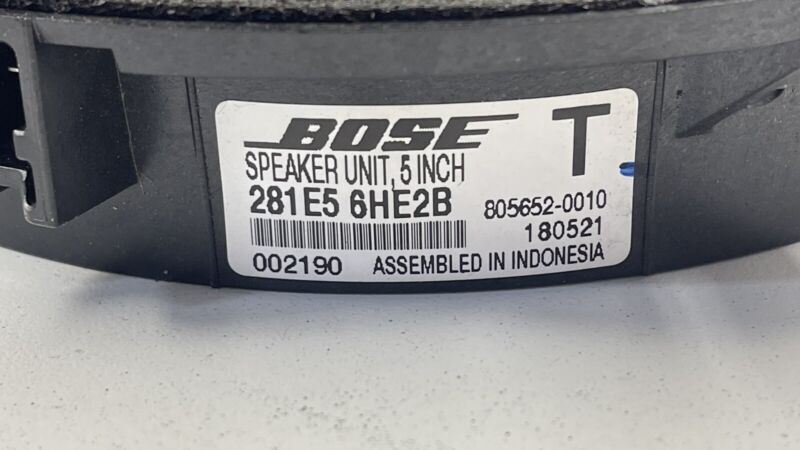 281E5 6HE2B 14-22 INFINITI Q50 LEFT OR RIGHT REAR DOOR SPEAKER BOSE 281E5 6HE2B OEM
