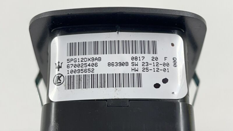 5PG12DX9AB 14-22 MASERATI GHIBLI DRIVER LEFT FRONT MASTER WINDOW CONTROL SWITCH OEM