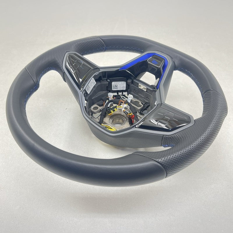 5H0-124-B / 5H0 124 B / 5H0124B 22-25 VOLKSWAGEN GOLF R DRIVER STEERING WHEEL LEATHER WITH BLUE STITCHING OEM