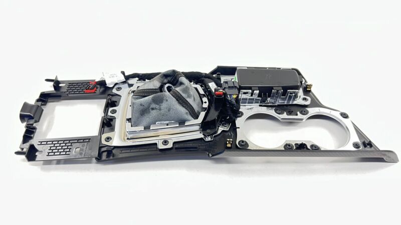 87828564 22-24 CADILLAC CT5 V BLACKWING MANUAL SHIFT BOOT SURROUND PANEL CARBON FIBER OEM