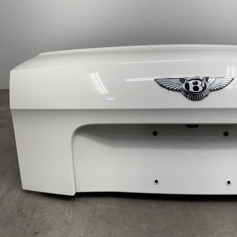 13-18 BENTLEY FLYING SPUR TRUNK LID REAR DECK COMPLETE WHITE OEM