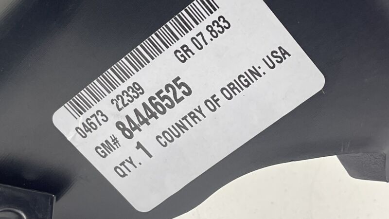 84446525 19-22 CHEVROLET CAMARO SS DRIVER LEFT FRONT BUMPER AIR DUCT TRIM 84446525 OEM