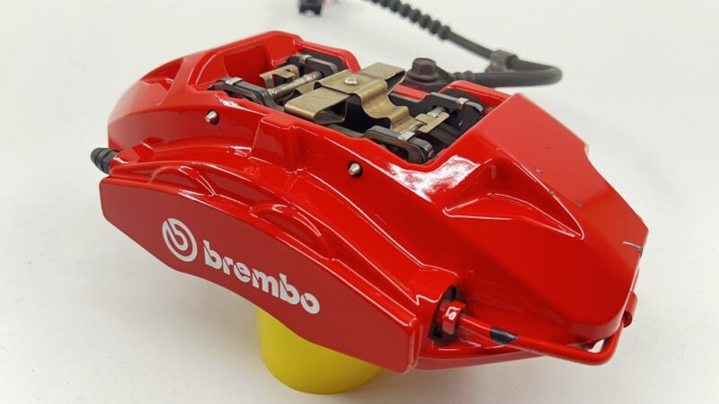 MR3V-2D243-BA / MR3V 2D243 BA / MR3V2D243BA 20-22 FORD MUSTANG GT500 DRIVER LEFT REAR CALIPER BRAKE BREMBO RED OEM