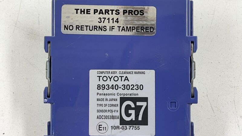 89340-30230 / 89340 30230 / 8934030230 16-20 LEXUS GS F DRIVER CLEARANCE WARNING PARK ASSIST MODULE 89340-30230 OEM