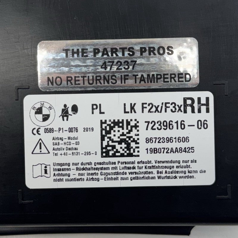 7 239 616 / 7239616 BMW M2 M3 M4 F22 F30 F32 F36 F87 Right Front Seat Airbag Air Bag SRS 7239616 OEM