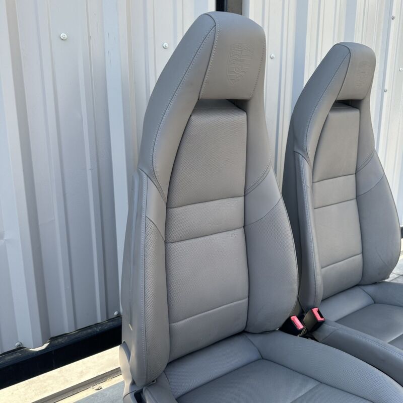 Does Not Apply 10-16 PORSCHE PANAMERA FRONT SEAT PAIR POWER MEMORY LEATHER PLATINUM GREY OEM