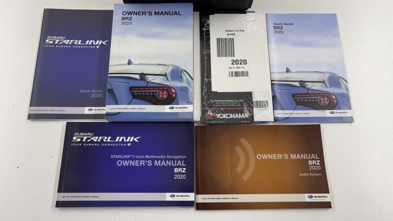 2020 SUBARU BRZ VEHICLE OPERATOR OWNER MANUAL BOOK SET WITH CASE OEM