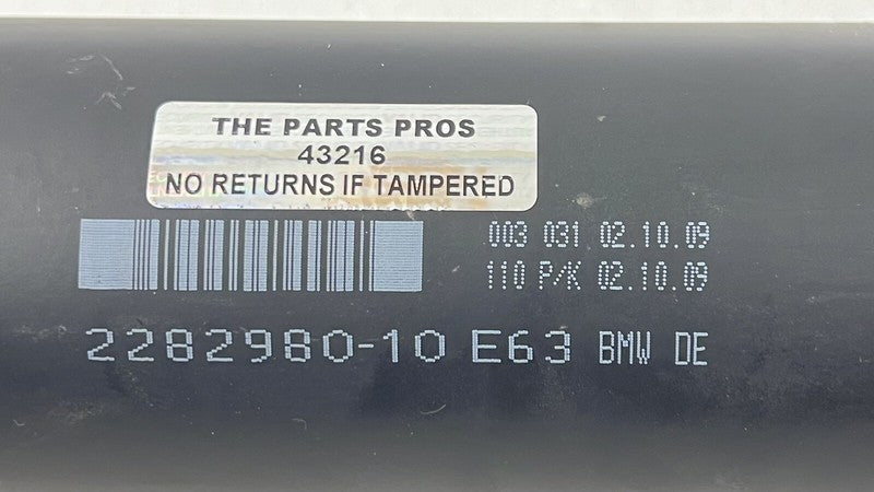 2282980-10 / 2282980 10 / 228298010 06-10 BMW M6 E63 E64 DRIVESHAFT DRIVE SHAFT PROPELLER CARRIER 2282980-10 OEM