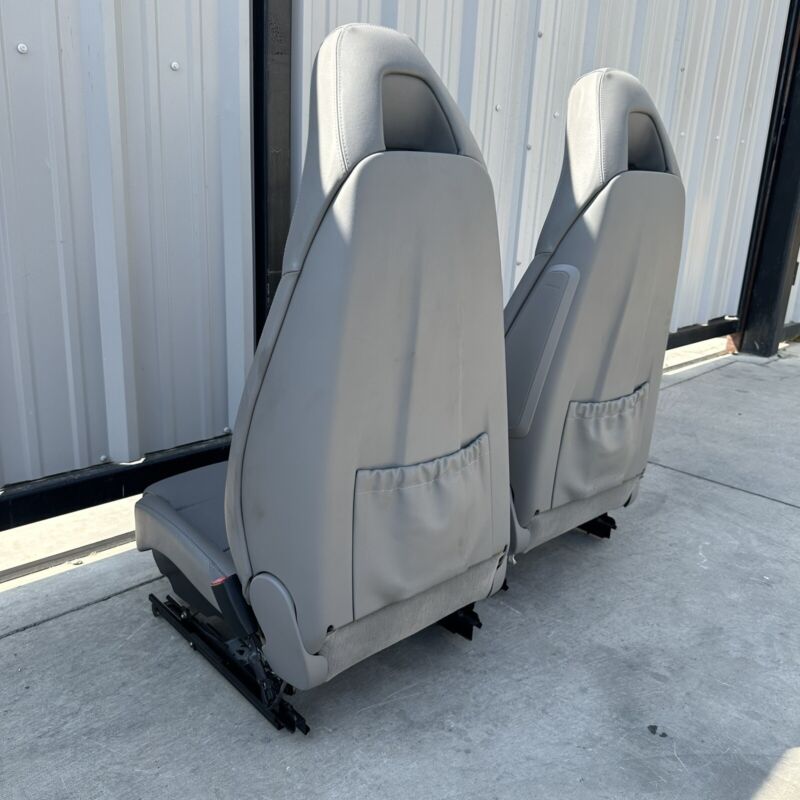 Does Not Apply 10-16 PORSCHE PANAMERA FRONT SEAT PAIR POWER MEMORY LEATHER PLATINUM GREY OEM