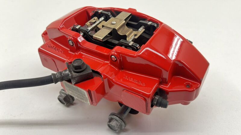 MR3V-2D243-BA / MR3V 2D243 BA / MR3V2D243BA 20-22 FORD MUSTANG GT500 DRIVER LEFT REAR CALIPER BRAKE BREMBO RED OEM