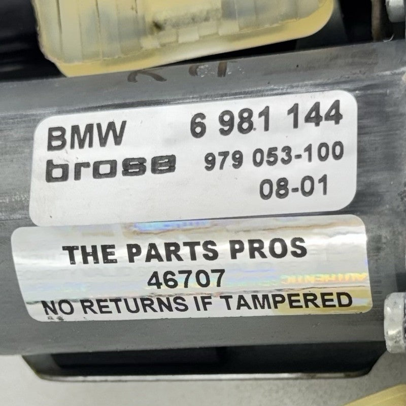 7 184 348 / 7184348 06-10 BMW M6 E63 E64 Passenger Right Door Glass Window Regulator With Motor OEM