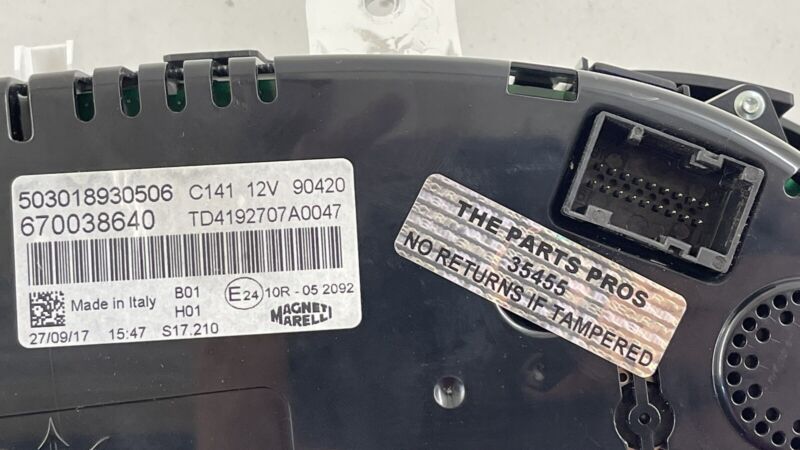 670038640 2018 MASERATI QUATTROPORTE SPEEDOMETER INSTRUMENT GAUGE CLUSTER 36K MILES OEM