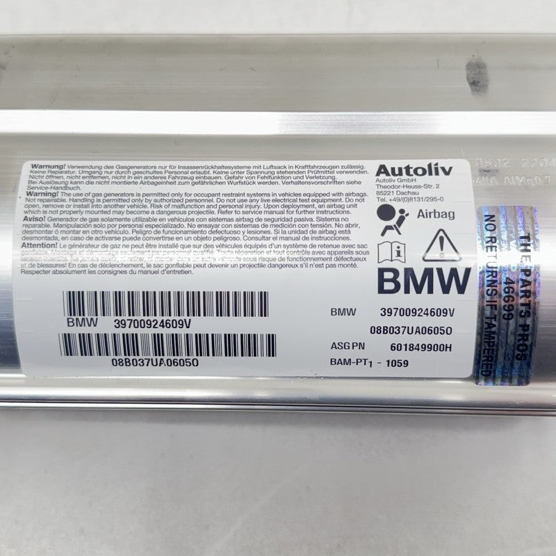 39700924609V 06-10 BMW M6 E63 E64 Dashboard Dash Instrument Panel Airbag Air Bag SRS OEM