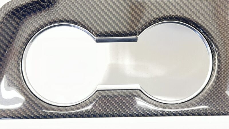 87828564 22-24 CADILLAC CT5 V BLACKWING MANUAL SHIFT BOOT SURROUND PANEL CARBON FIBER OEM