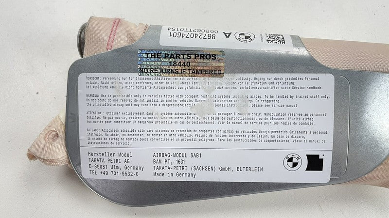 09-15 BMW 7 SERIES PASSENGER RIGHT FRONT SEAT AIRBAG AIR BAG OEM