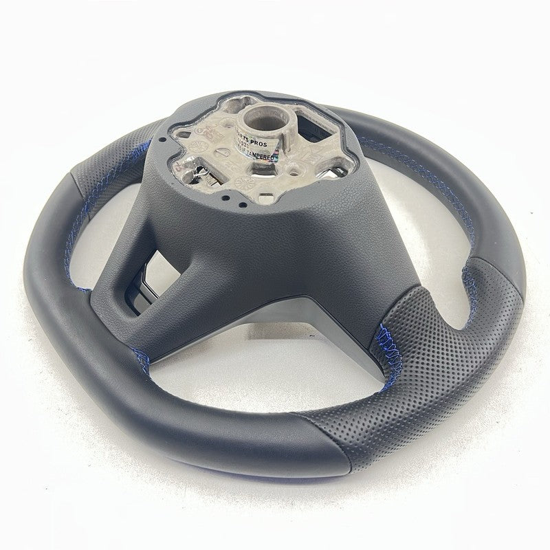 5H0-124-B / 5H0 124 B / 5H0124B 22-25 VOLKSWAGEN GOLF R DRIVER STEERING WHEEL LEATHER WITH BLUE STITCHING OEM
