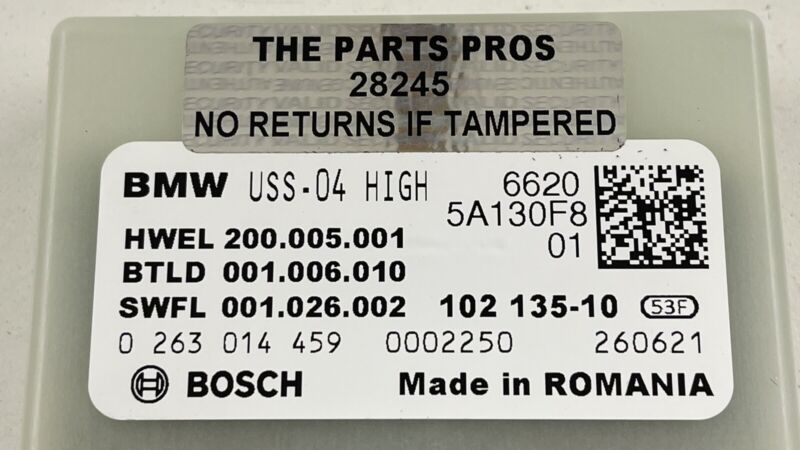 5A130F8 20-23 TOYOTA SUPRA PDC PARKING PARK ASSIST AID CONTROL MODULE 5A130F8 OEM