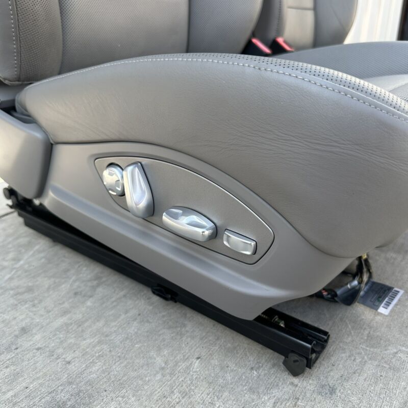 Does Not Apply 10-16 PORSCHE PANAMERA FRONT SEAT PAIR POWER MEMORY LEATHER PLATINUM GREY OEM